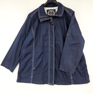 Oleg Cassini Sport Navy Sea Combers Zip Jacket Women’s 2X Nautical Preppy 3711